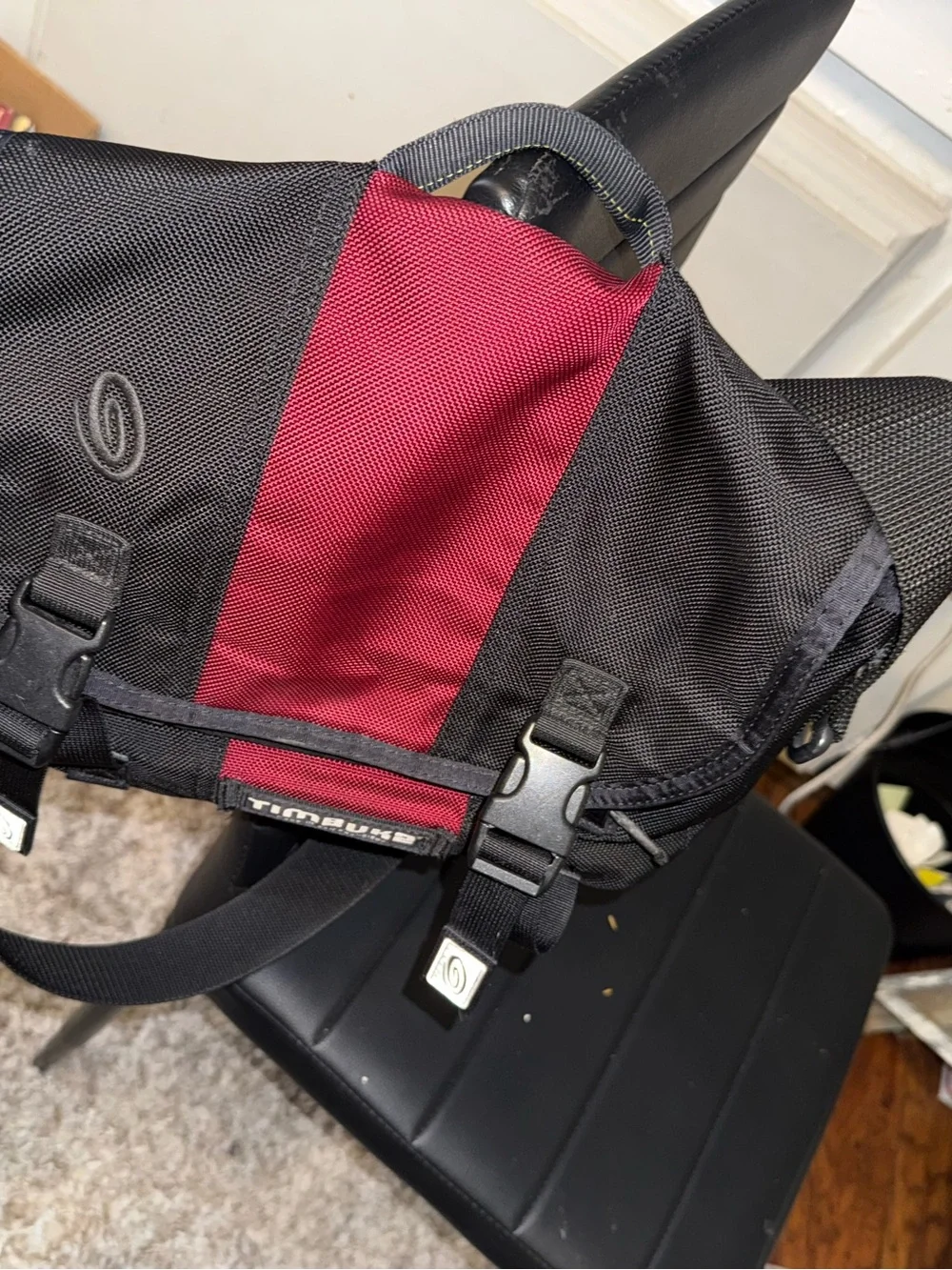 Timbuk2 Messenger Bag Red/Blk Large Laptop Commuter Crossbody NWT travel
